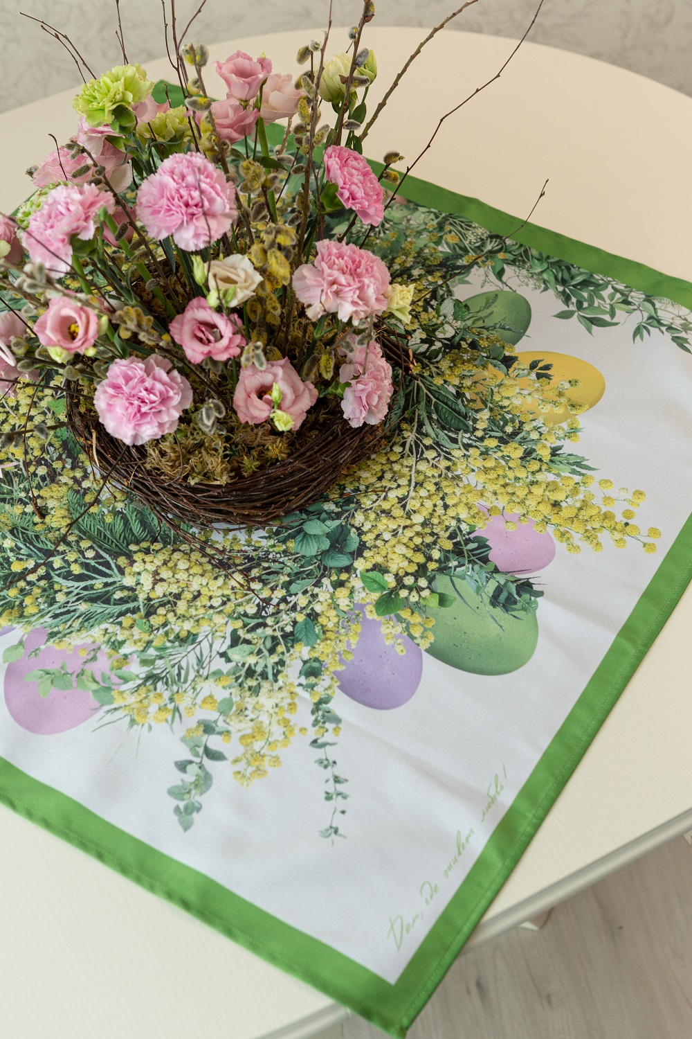 САЛФЕТКА ДЛЯ СЕРВИРОВКИ И ПАСХАЛЬНОЙ КОРЗИНЫ 70×70 